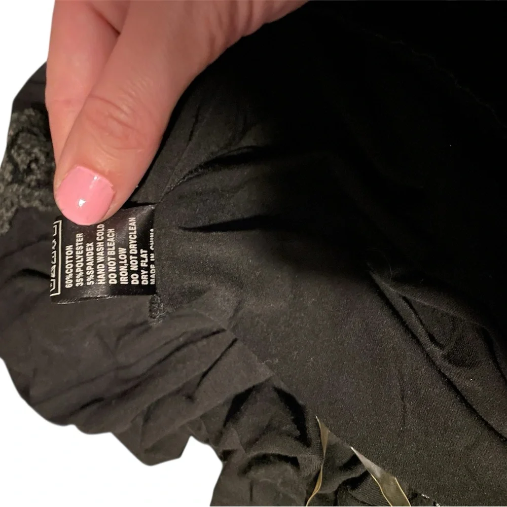 POL Black Flare Pants with Lace Detail - Picture 4 of 4
